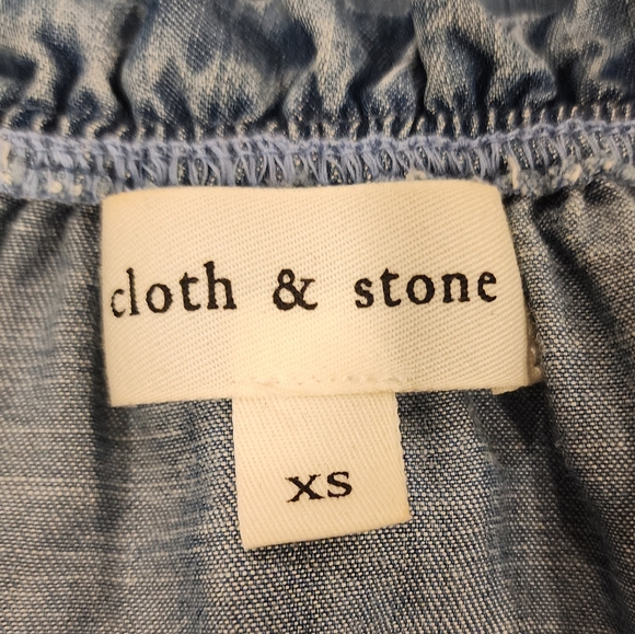 Cloth & Stone Anthropologie Long-Sleeve V-Neck Ruffled Tunic Dress - Picture 6 of 6